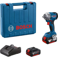 BOSCH GDS 18V-350 Aku rázový utahovák, 2x GBA 4.0Ah, L-Case 06019M5021