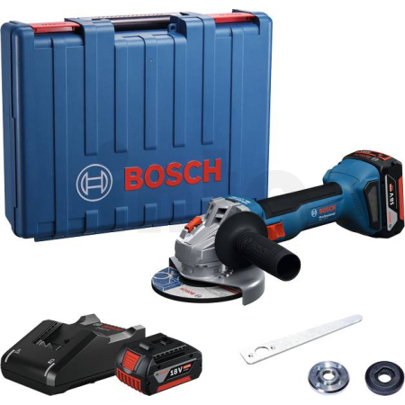 BOSCH Akumulátorová úhlová bruska GWS 18V-8, 125 mm, 2x GBA 4.0Ah, 06019N9020