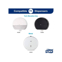 Tork Toaletní papír Universal, bílý, T1, 2 vrstvý, 380 m /1900 útržků, 6 rolí, 64020