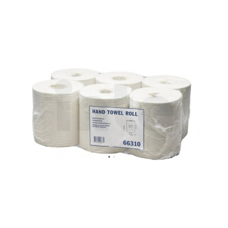Tork Průmyslové papírové utěrky, 1vrs, bílá, návin 350m, M2, 6 rolí, 66310
