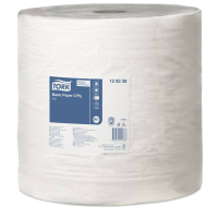 Tork Basic papírová utěrka, W1, vrs.2, 680 m / 2000 útržků, bílá, 2 role, 129239