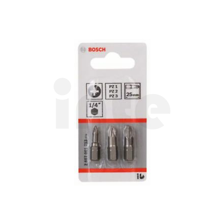 BOSCH 3dílná sada šroubovacích bitů Extra Hard  2607001753