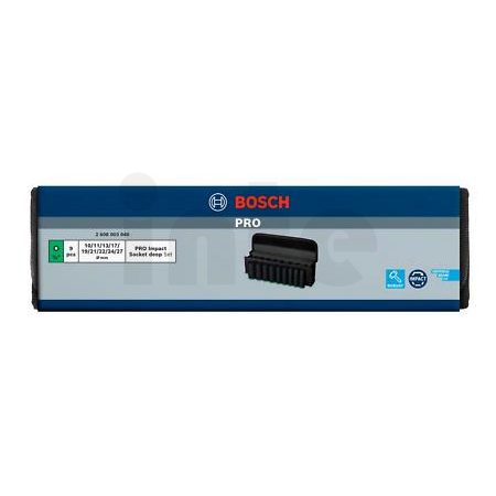 BOSCH Sada PRO Impact Socket Set, ½″, prodloužené, 9 ks  2608003040