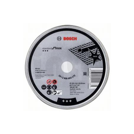 BOSCH Řezací kotouč PRO Stainless Steel and Metal, 125 × 1,6 × 22,23 mm  2608619050