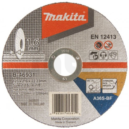Makita - kotouč řezný nerez 125x1.6x22.23mm B-46931