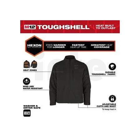 MILWAUKEE M12 HJBL6-0 (S) HEXON Vyhřívaná bunda černá 4932493819