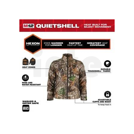 MILWAUKEE M12 HJCAMO7-0 (XXXL) HEXON Vyhřívaná bunda maskáčová 4932493836