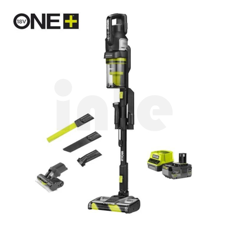 RYOBI RASV18BL-1X40GL 18V ONE+ bezuhlíkový tyčový vysavač s technologií proti namotávání vlasů (1 x 4,0 Ah) 5133006977