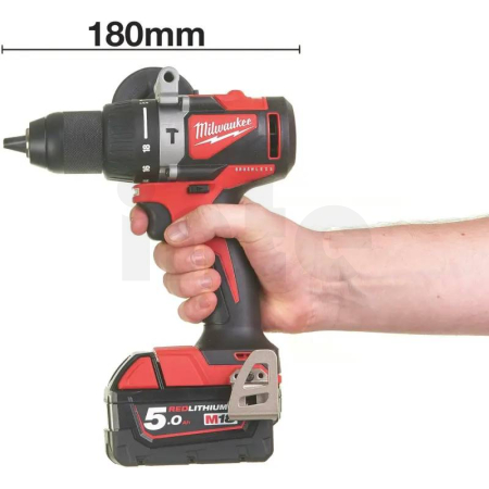 MILWAUKEE  M18 BLPD2-501B Aku příklepová vrtačka, 1 x M18 B5 + M12-18 C + taška, 4933500775
