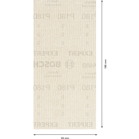 BOSCH Brusné mřížky EXPERT M480 pro vibrační brusky 93 × 186 mm, P180, 10 ks 2608900747