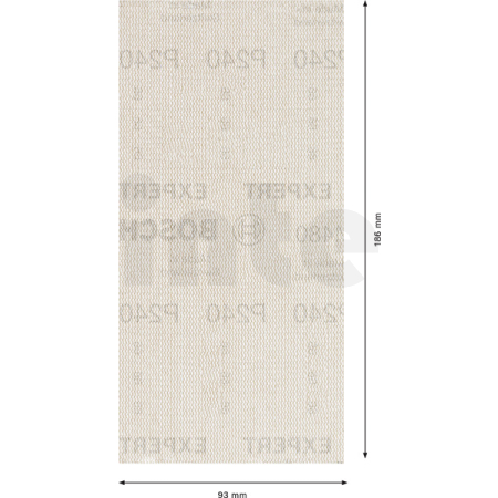 BOSCH Brusné mřížky EXPERT M480 pro vibrační brusky 93 × 186 mm, P240, 10 ks 2608900749