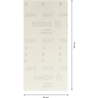 BOSCH Brusná mřížka EXPERT M480 pro vibrační brusky 93 × 186 mm, G 400, 10 ks 2608900751