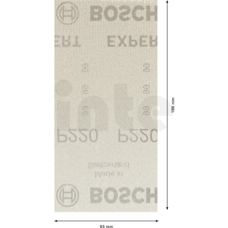 BOSCH Brusná mřížka EXPERT M480 pro vibrační brusky 93 × 186 mm, G 220, 50 ks 2608900757