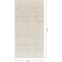 BOSCH Brusná mřížka EXPERT M480 pro vibrační brusky 115 × 230 mm, G 150, 10 ks 2608900764