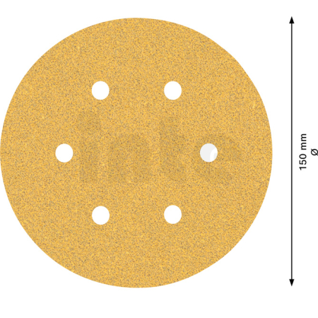 BOSCH Brusný papír EXPERT C470 s 6 otvory pro vibrační brusky 150 mm, G 60, 50 ks 2608900918