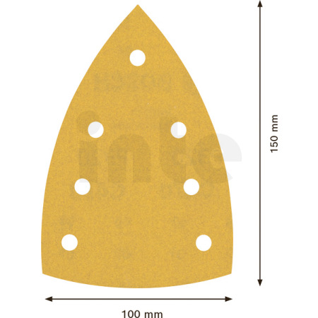 BOSCH Brusný papír EXPERT C470 se 7 otvory pro multifunkční pily 100 × 150 mm, G 320, 10 ks 2608901166