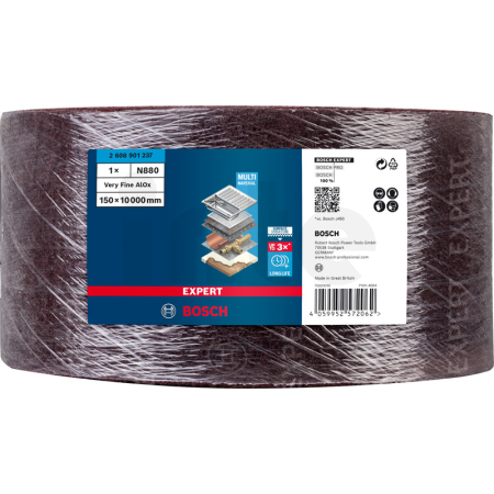 BOSCH Role brusného rouna EXPERT N880 pro ruční broušení 150 mm × 10 m, Very Fine A 2608901237