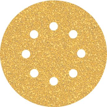 BOSCH Brusný papír EXPERT C470 s 8 otvory pro vibrační brusky 125 mm, G 40, 5 ks 2608900803