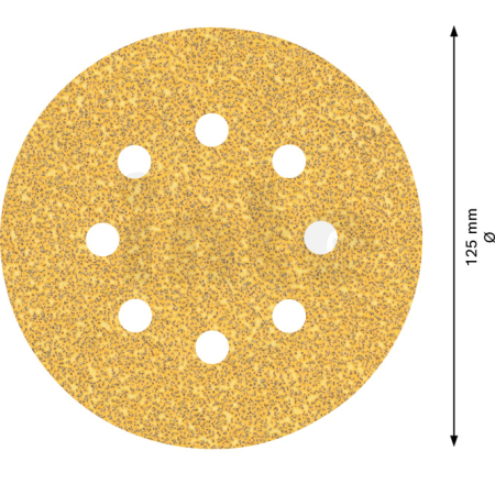 BOSCH Brusný papír EXPERT C470 s 8 otvory pro vibrační brusky 125 mm, G 40, 5 ks 2608900803