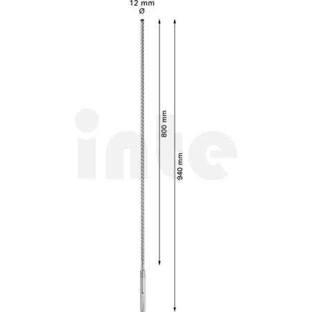 BOSCH Vrták do kladiv EXPERT SDS max-8X, 12 × 800 × 940 mm 2608900204