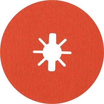 BOSCH Fíbrové brusné kotouče EXPERT R782 Prisma Ceramic X-LOCK, 125 mm, 22,23 mm, P80, 5 kusů 2608621810