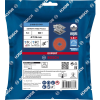 BOSCH Fíbrové brusné kotouče EXPERT R782 Prisma Ceramic X-LOCK, 125 mm, 22,23 mm, P80, 5 kusů 2608621810