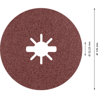 BOSCH Fíbrový brusný kotouč EXPERT R781 Prisma Ceramic X-LOCK, 125 mm, 22,23 mm, G 80, 5 kusů 2608621784