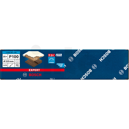 BOSCH Brusný papír EXPERT C470 s 19 otvory pro brusky na sádrokarton 225 mm, G 100, 25 ks 2608901149