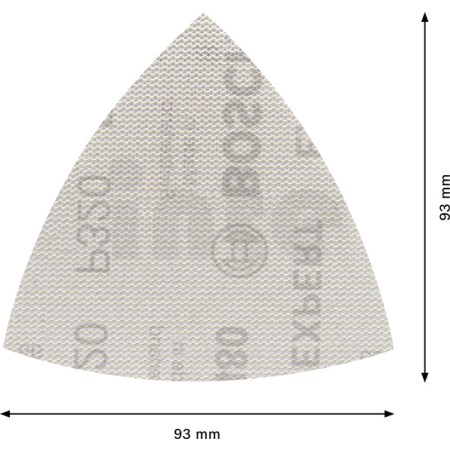 BOSCH Brusná mřížka EXPERT M480 pro delta brusky 93 mm, G 320, 5 kusů 2608900723