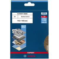 BOSCH Podložka EXPERT N880 z rouna pro ruční broušení 115 × 140 mm, hrubá A, 2 ks 2608901218