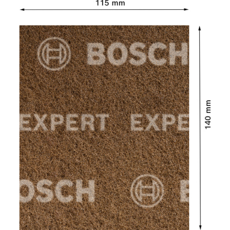 BOSCH Podložka EXPERT N880 z rouna pro ruční broušení 115 × 140 mm, hrubá A, 2 ks 2608901218
