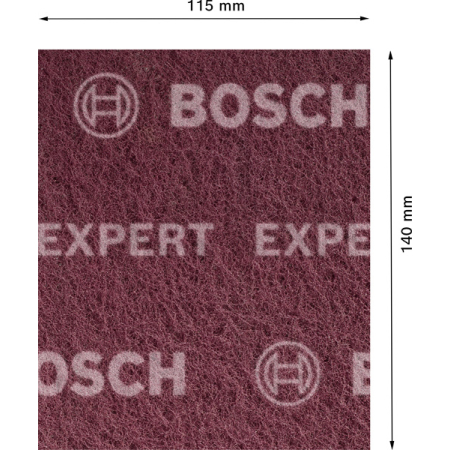 BOSCH Podložka z rouna pro ruční broušení EXPERT N880, 115 × 140 mm, velmi jemná A, 2 ks 2608901220