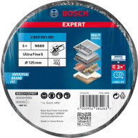 BOSCH Rounový kotouč EXPERT N880 pro vibrační brusky 125 mm, jemný, 5 kusů 2608901387
