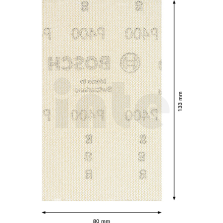 BOSCH Brusné mřížky EXPERT M480 pro vibrační brusky 80 × 133 mm, P400, 10 ks 2608900742