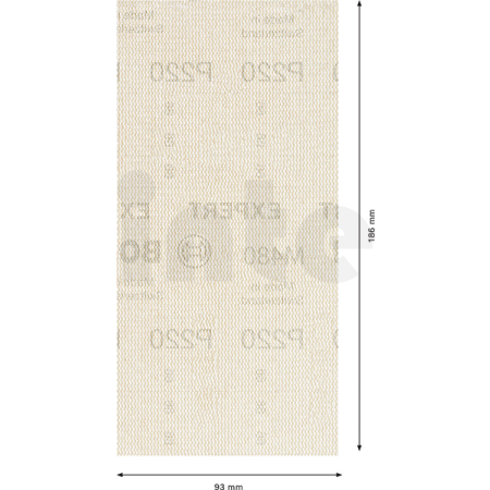 BOSCH Brusná mřížka EXPERT M480 pro vibrační brusky 93 × 186 mm, G 220, 10 ks 2608900748
