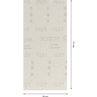 BOSCH Brusná mřížka EXPERT M480 pro vibrační brusky 93 × 186 mm, G 320, 10 ks 2608900750