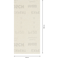BOSCH Brusná mřížka EXPERT M480 pro vibrační brusky 93 × 186 mm, G 120, 50 ks 2608900754
