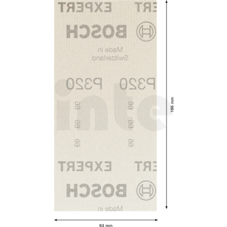 BOSCH Brusná mřížka EXPERT M480 pro vibrační brusky 93 × 186 mm, G 320, 50 ks 2608900759
