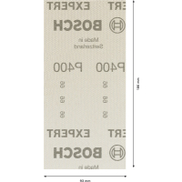 BOSCH Brusná mřížka EXPERT M480 pro vibrační brusky 93 × 186 mm, G 400, 50 ks 2608900760