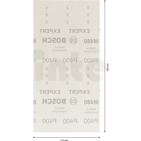 BOSCH Brusná mřížka EXPERT M480 pro vibrační brusky 115 × 230 mm, G 400, 10 ks 2608900769