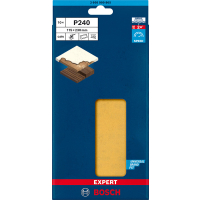 BOSCH Brusný papír EXPERT C470 se 14 otvory pro vibrační brusky 115 × 230 mm, G 240, 10 ks 2608900865