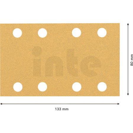 BOSCH Brusné papíry EXPERT C470 s 8 otvory pro vibrační brusky 80 × 133 mm, P80, 10 ks 2608900879