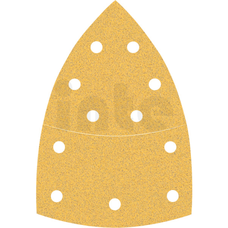 BOSCH Brusný papír EXPERT C470 s 11 otvory pro multifunkční pily 102 × 62 mm, 93 mm, G 80, 10 ks 2608900887