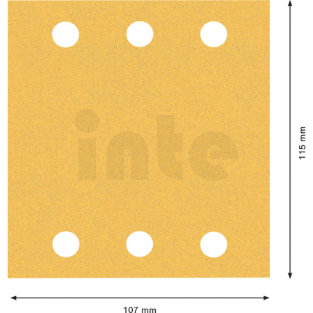 BOSCH Brusný papír EXPERT C470 se 6 otvory pro vibrační brusky 115 × 107 mm, G 120, 10 ks 2608900893
