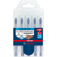 BOSCH Vrtáky do střešních tašek EXPERT HEX-9 HardCeramic, 6 mm, 5 ks 2608900599