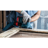 BOSCH Brusný papír EXPERT C470 se 7 otvory pro multifunkční pily 100 × 150 mm, G 180, 10 ks 2608901118