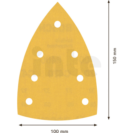 BOSCH Brusný papír EXPERT C470 se 7 otvory pro multifunkční pily 100 × 150 mm, G 400, 10 ks 2608901167