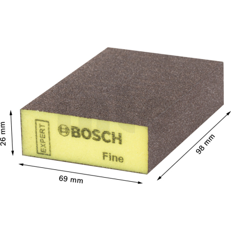 BOSCH Brusné houby EXPERT S471 Standard 97 × 69 × 26 mm, Fine, 20 ks 2608901178