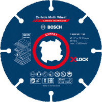 BOSCH Víceúčelové řezné kotouče EXPERT Carbide Multi Wheel X-LOCK 115 mm, 22,23 mm 2608901192