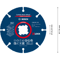 BOSCH Víceúčelové řezné kotouče EXPERT Carbide Multi Wheel X-LOCK 115 mm, 22,23 mm 2608901192